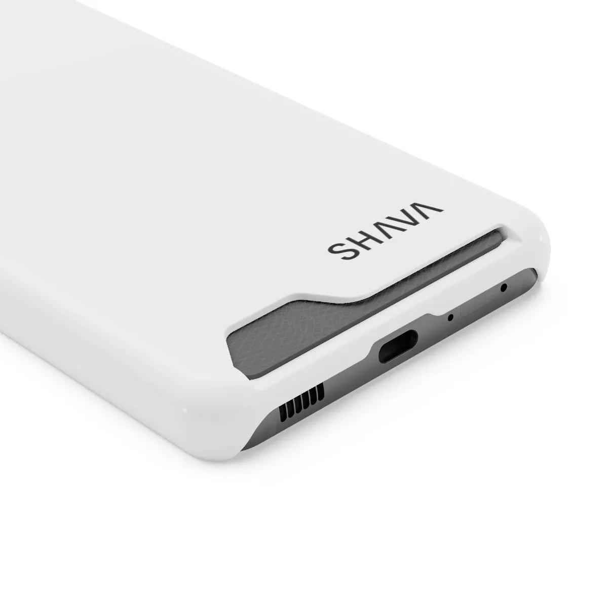 Simple Phone Cases With Card Holder - White