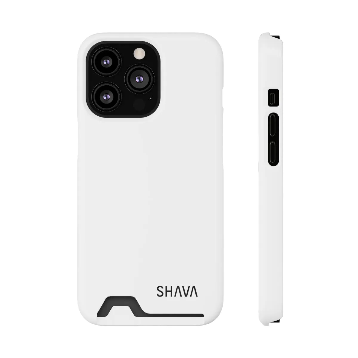 Simple Phone Cases With Card Holder - White