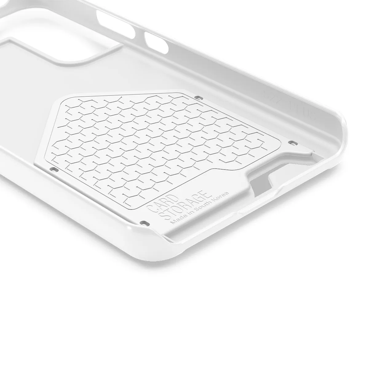 Simple Phone Cases With Card Holder - White