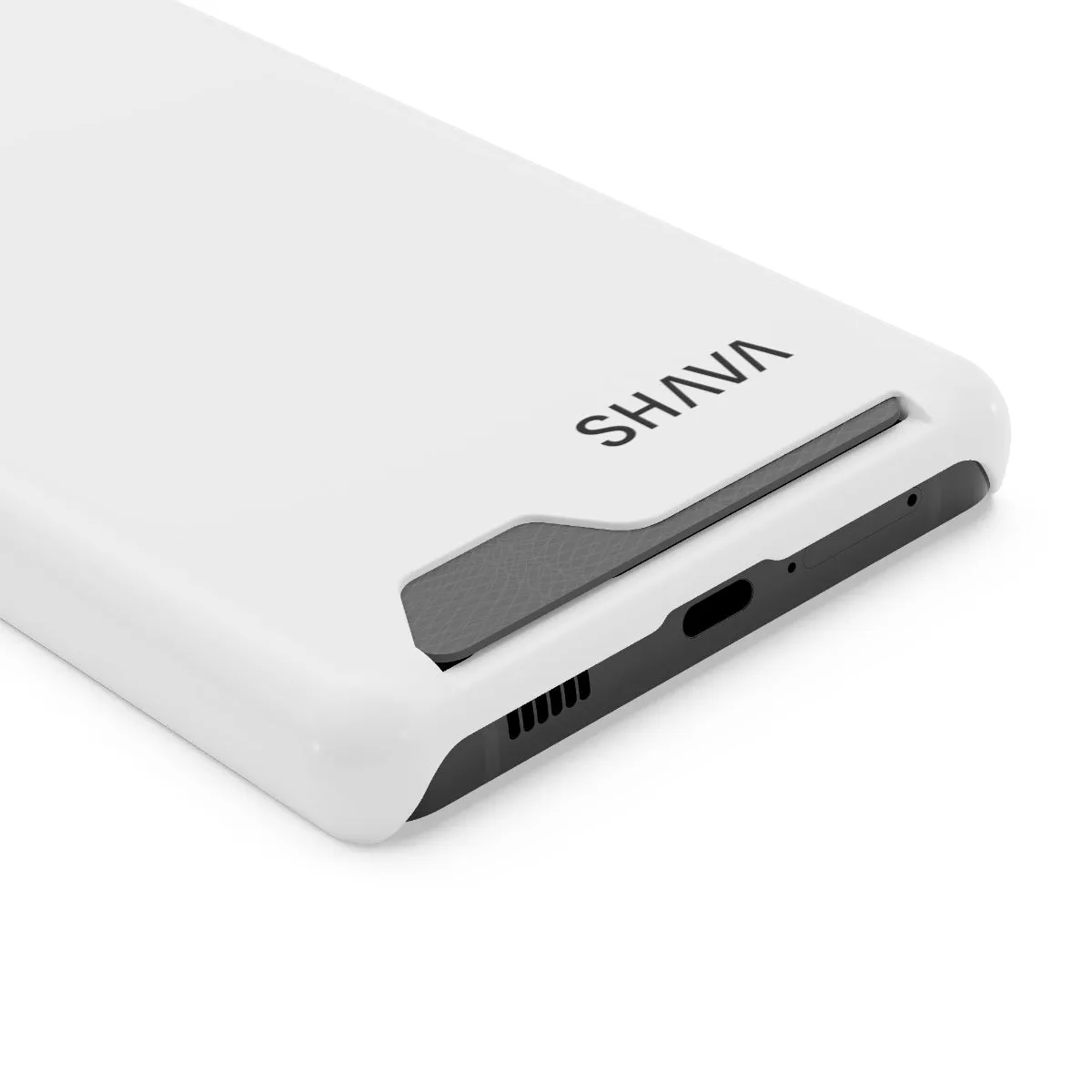 Simple Phone Cases With Card Holder - White