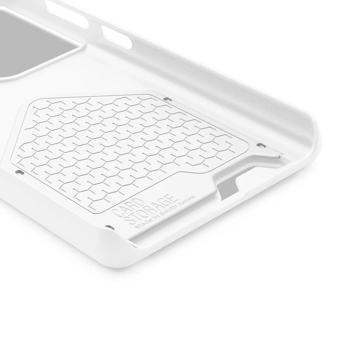 Simple Phone Cases With Card Holder - White