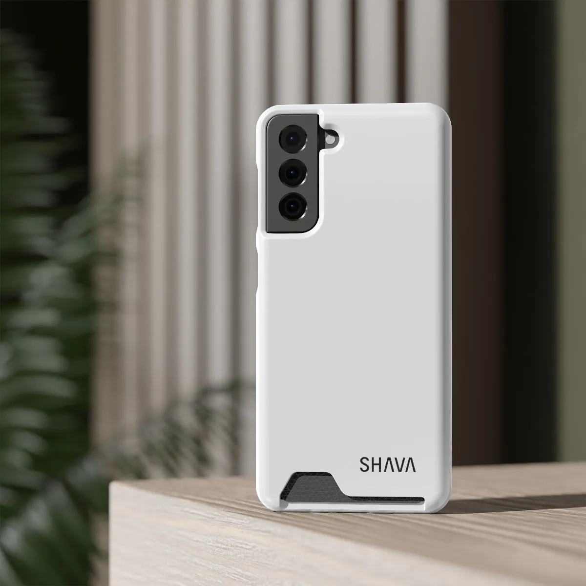Simple Phone Cases With Card Holder - White