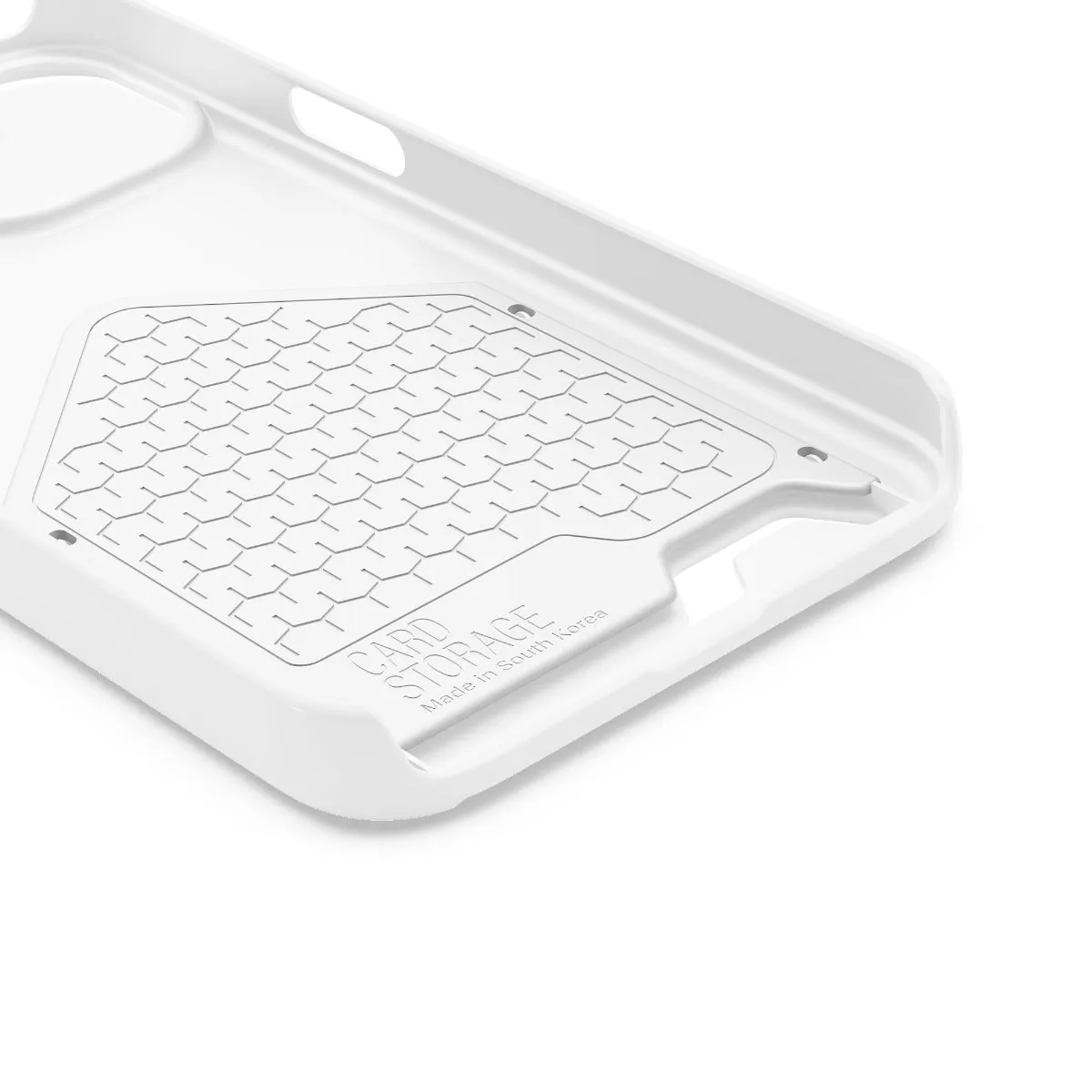 Simple Phone Cases With Card Holder - White