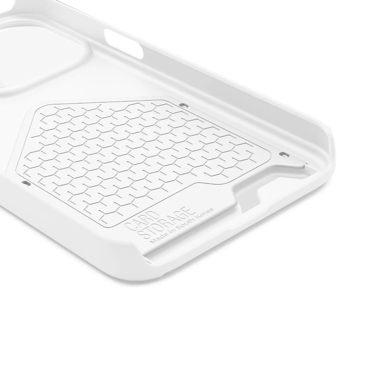 Simple Phone Cases With Card Holder - White