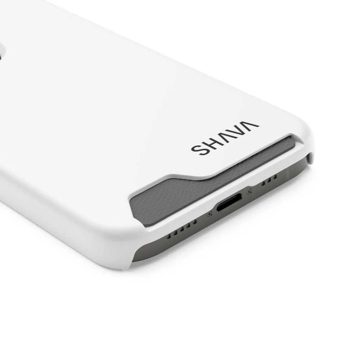 Simple Phone Cases With Card Holder - White