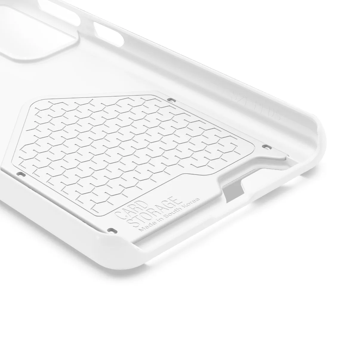 Simple Phone Cases With Card Holder - White