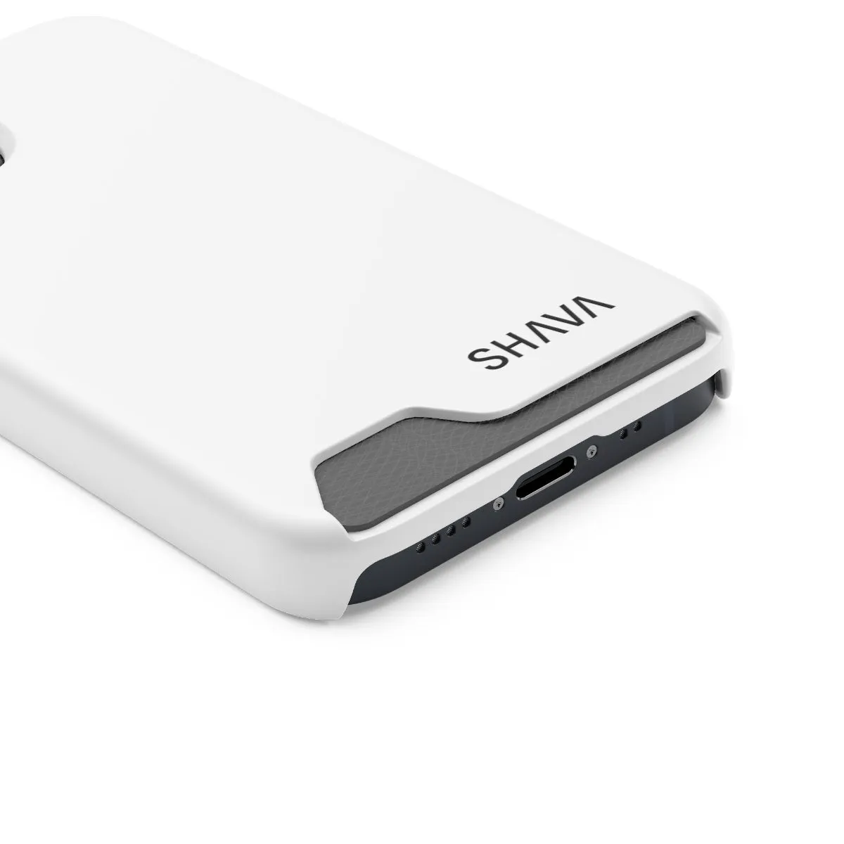 Simple Phone Cases With Card Holder - White