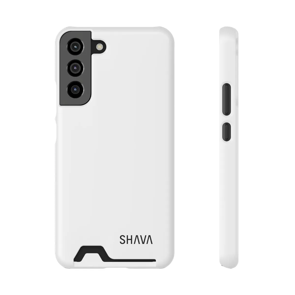 Simple Phone Cases With Card Holder - White