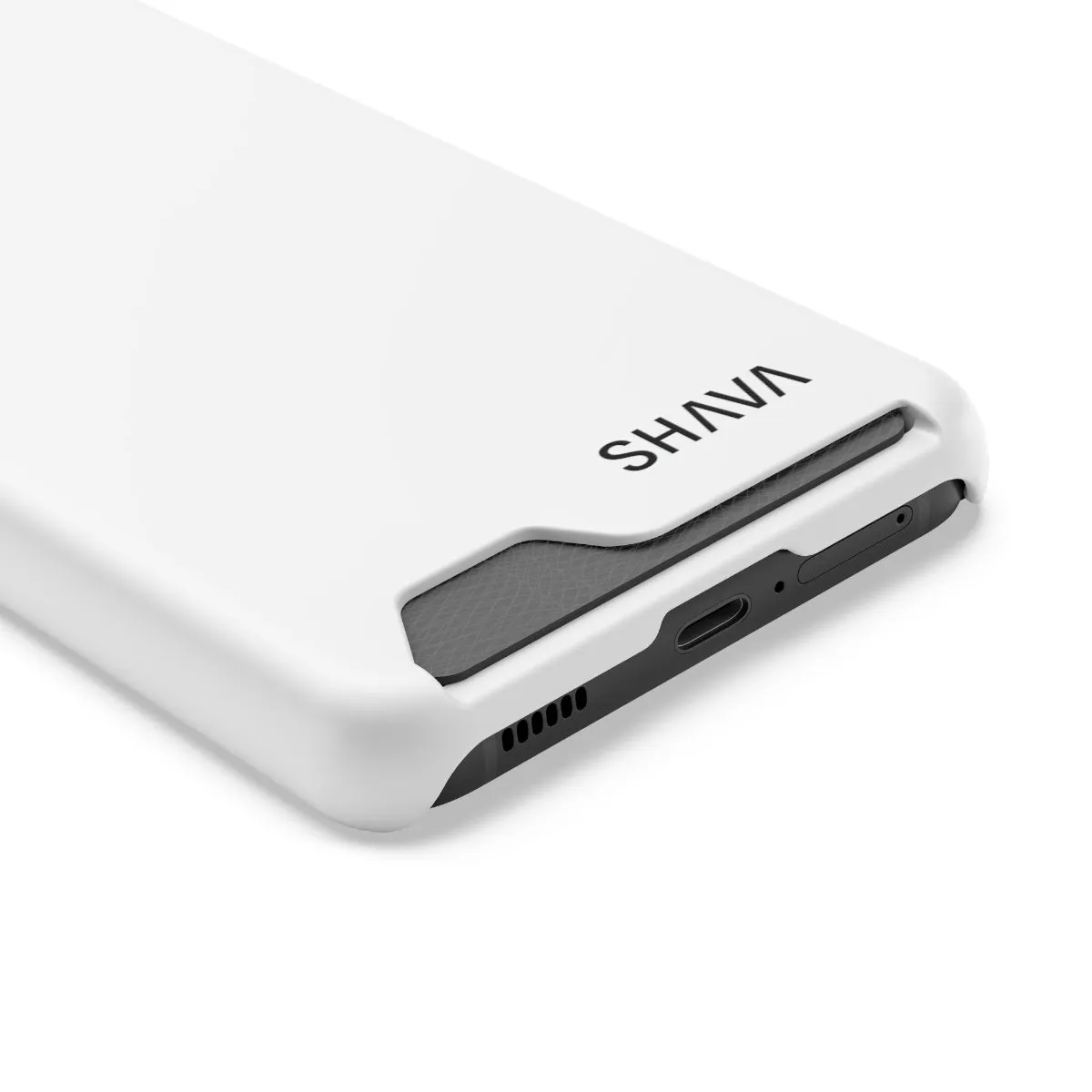 Simple Phone Cases With Card Holder - White