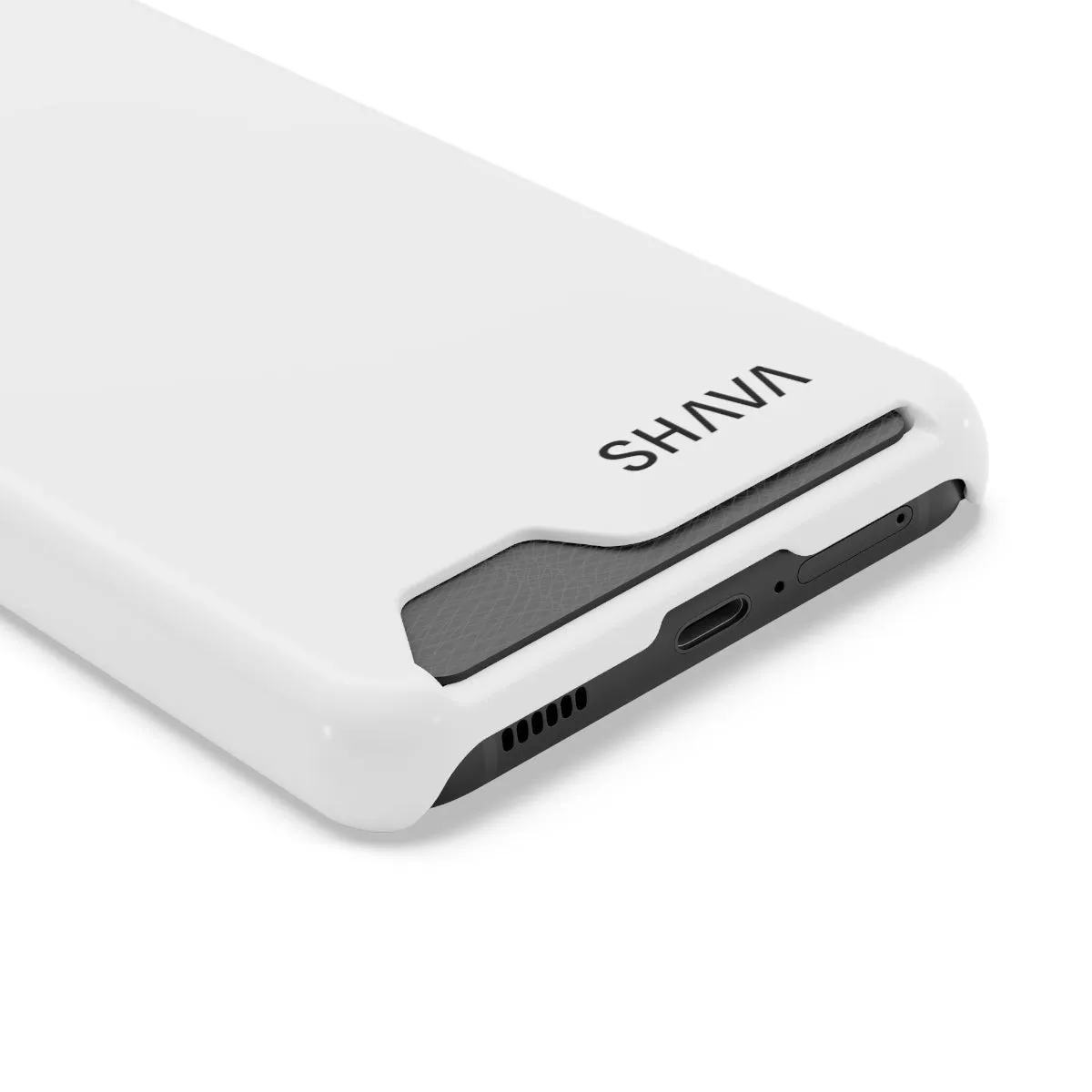 Simple Phone Cases With Card Holder - White