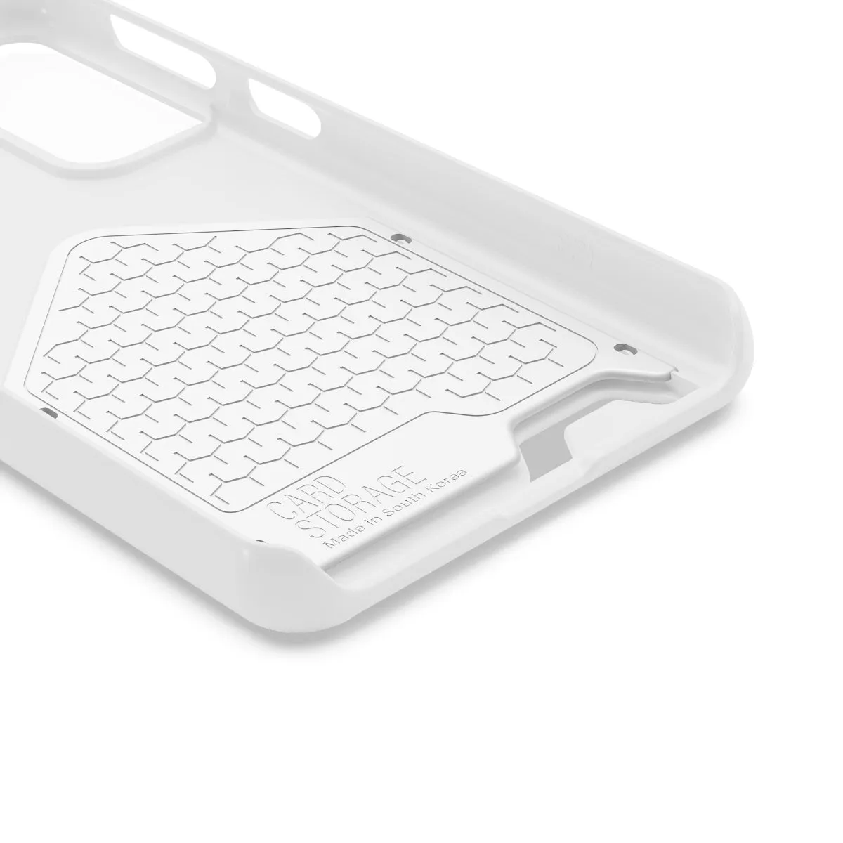 Simple Phone Cases With Card Holder - White