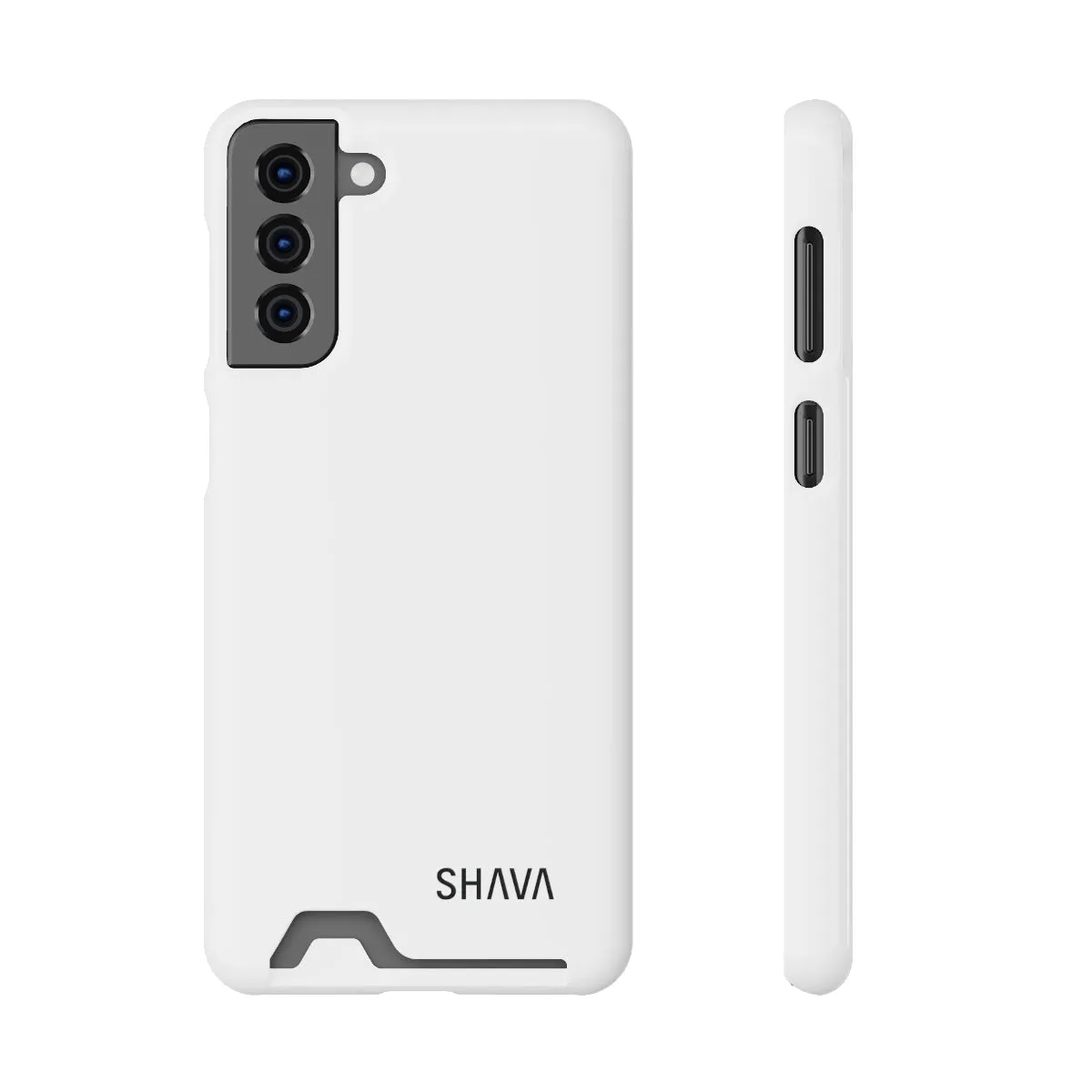 Simple Phone Cases With Card Holder - White