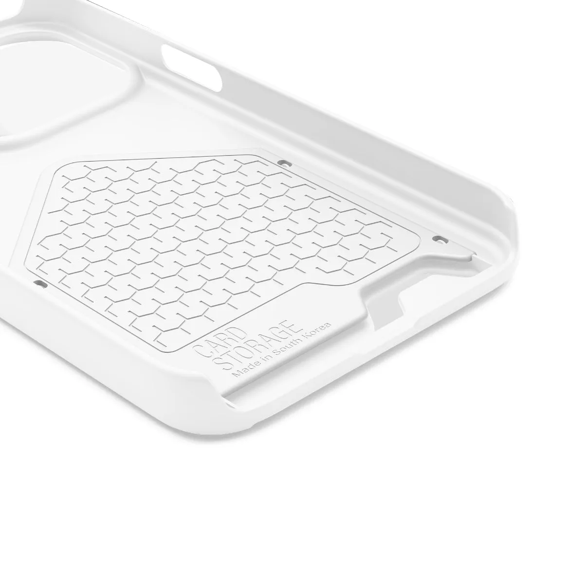 Simple Phone Cases With Card Holder - White