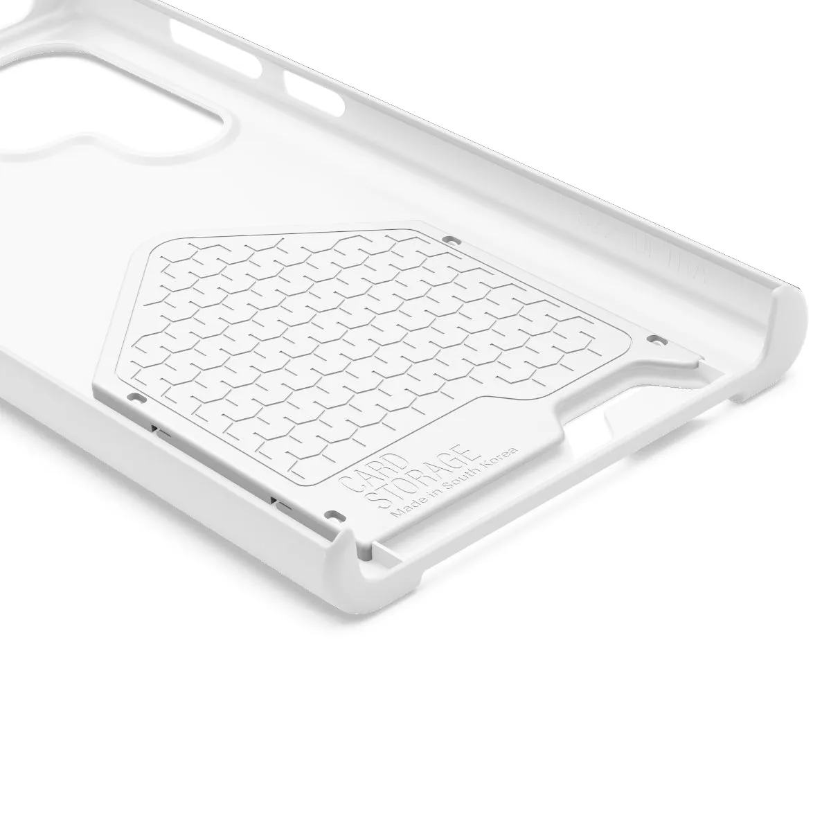 Simple Phone Cases With Card Holder - White