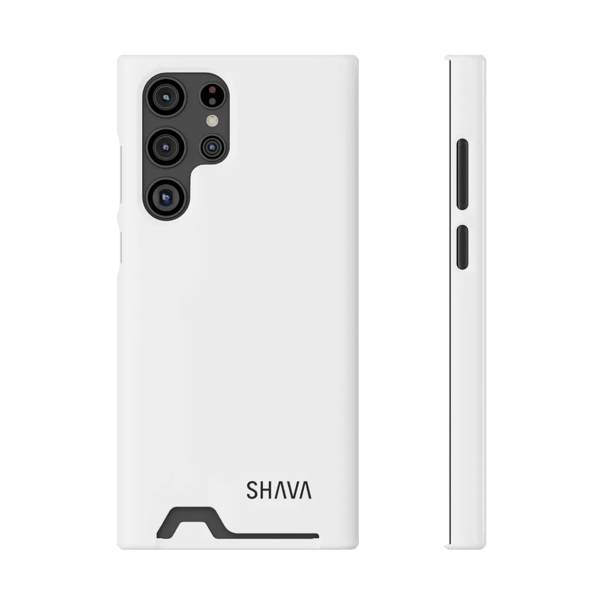 Simple Phone Cases With Card Holder - White