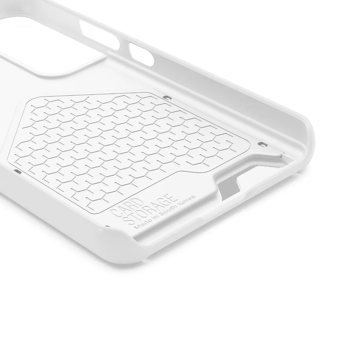 Simple Phone Cases With Card Holder - White