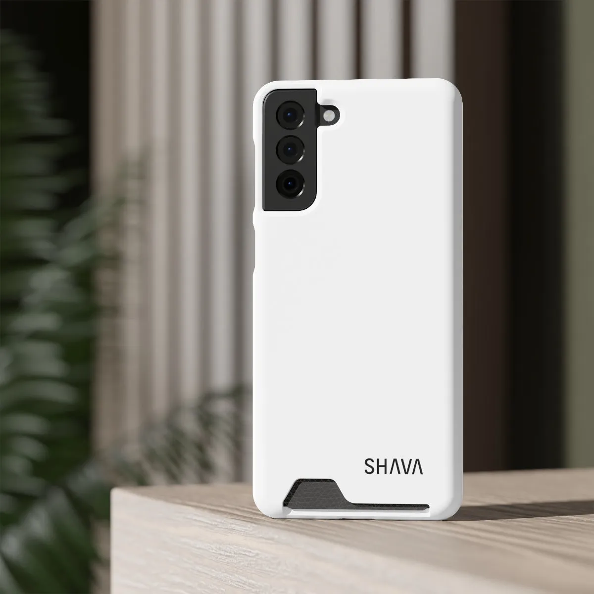 Simple Phone Cases With Card Holder - White