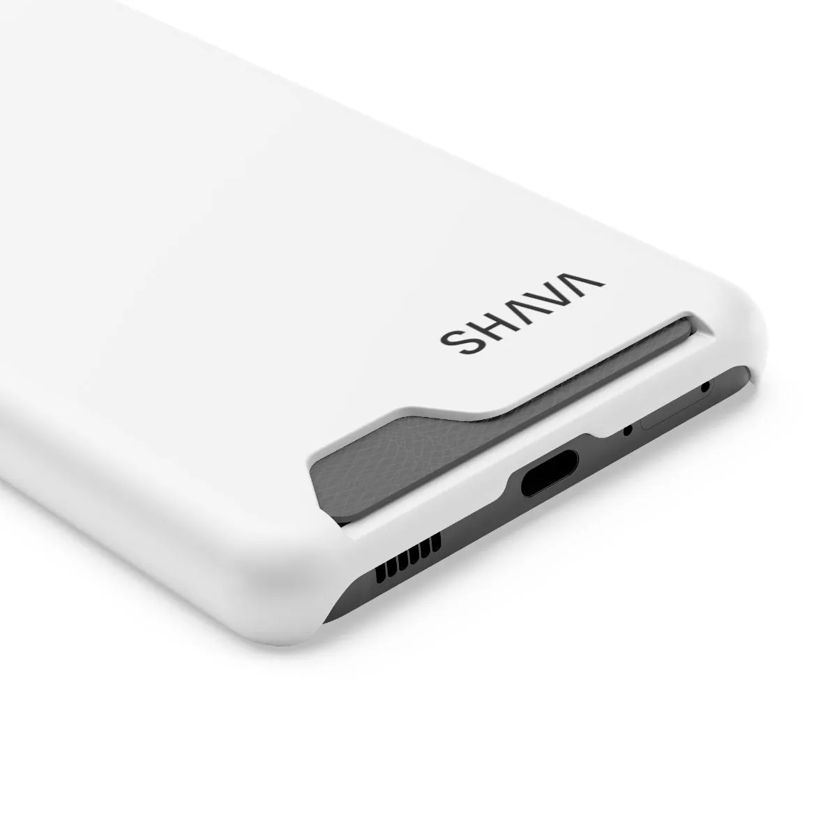Simple Phone Cases With Card Holder - White