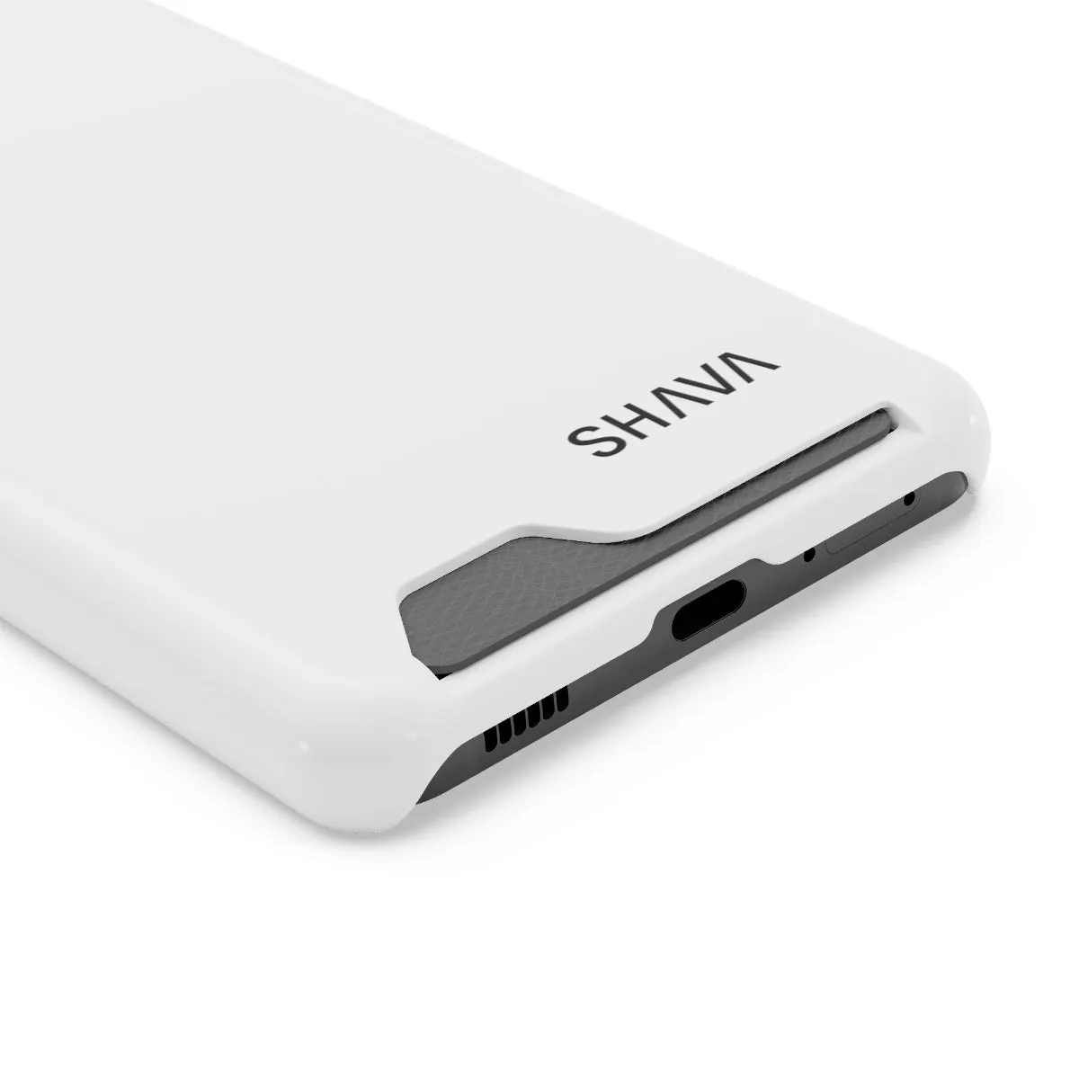 Simple Phone Cases With Card Holder - White