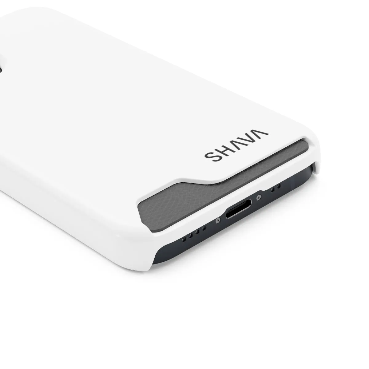 Simple Phone Cases With Card Holder - White