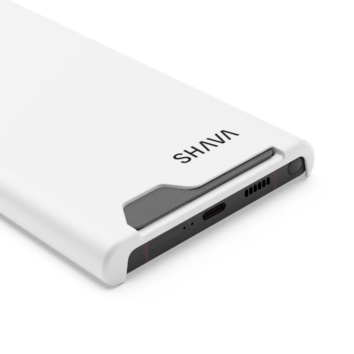Simple Phone Cases With Card Holder - White
