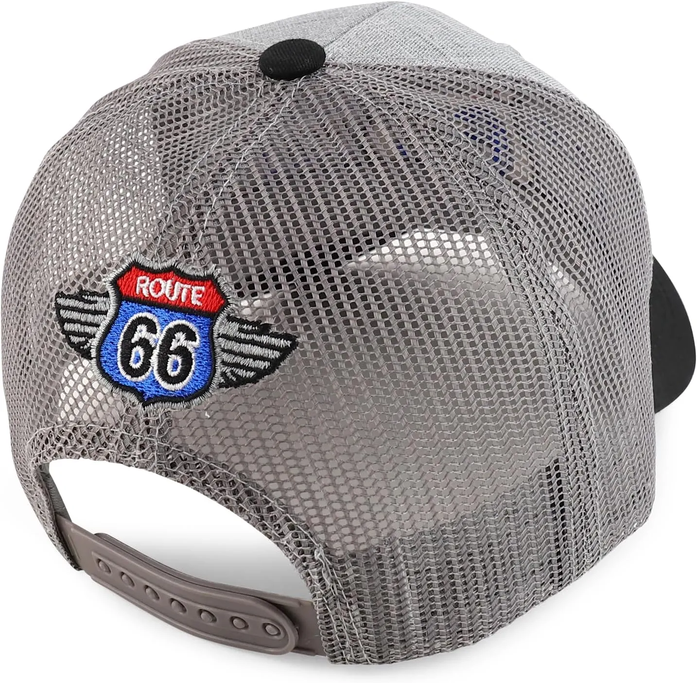 Trendy Apparel Shop Route 66 3D Embroidered Structured Mesh Back Baseball Cap