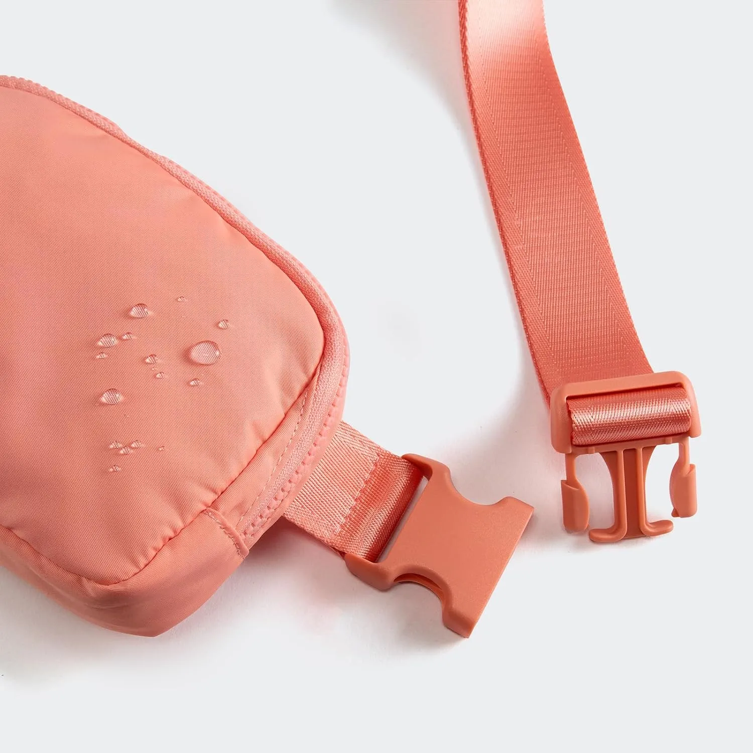  Unisex Mini   and Extender Strap, Adjustable Strap Nylon Cross Body Sling Bag for Workout, Running, Traveling, Hiking. (Deco Pink)