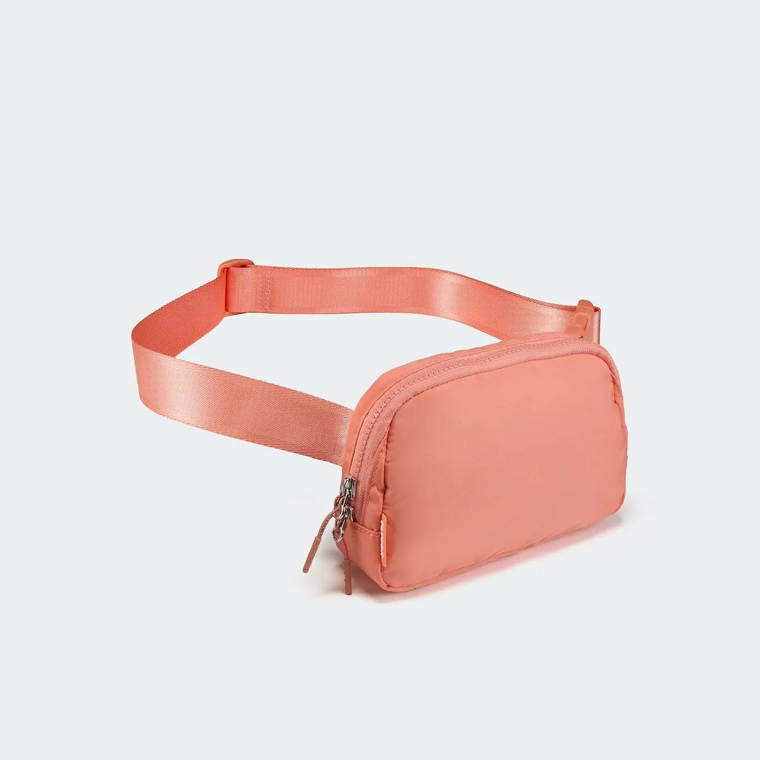  Unisex Mini   and Extender Strap, Adjustable Strap Nylon Cross Body Sling Bag for Workout, Running, Traveling, Hiking. (Deco Pink)