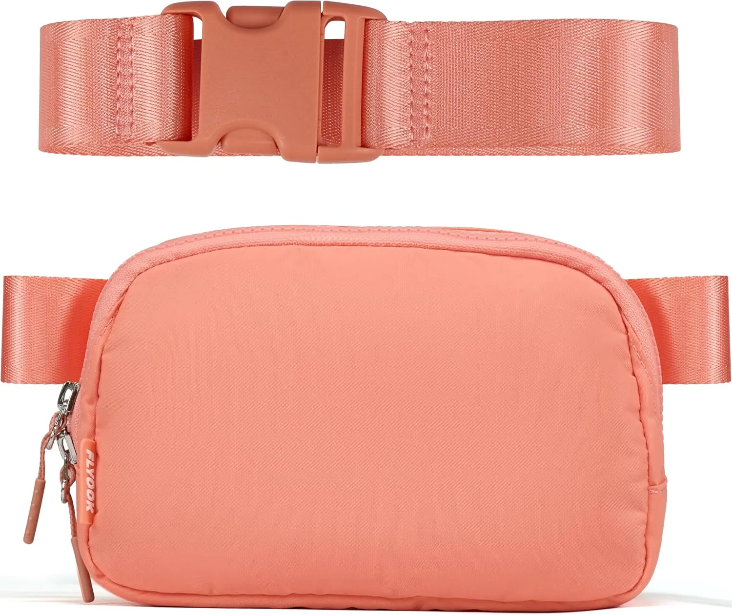  Unisex Mini   and Extender Strap, Adjustable Strap Nylon Cross Body Sling Bag for Workout, Running, Traveling, Hiking. (Deco Pink)