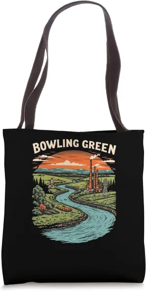 Vintage Bowling Green Kentucky Sunset Nature Cityscape Tote Bag
