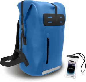 Waterproof BackpackHeavy Duty Hiking Backpack35/55/85L dry bag backpack waterproof for MenRoll-Top Closurefor Kayaking, Travel, Hiking, Fishing, Camping, Motorcycles (blue, 35L)