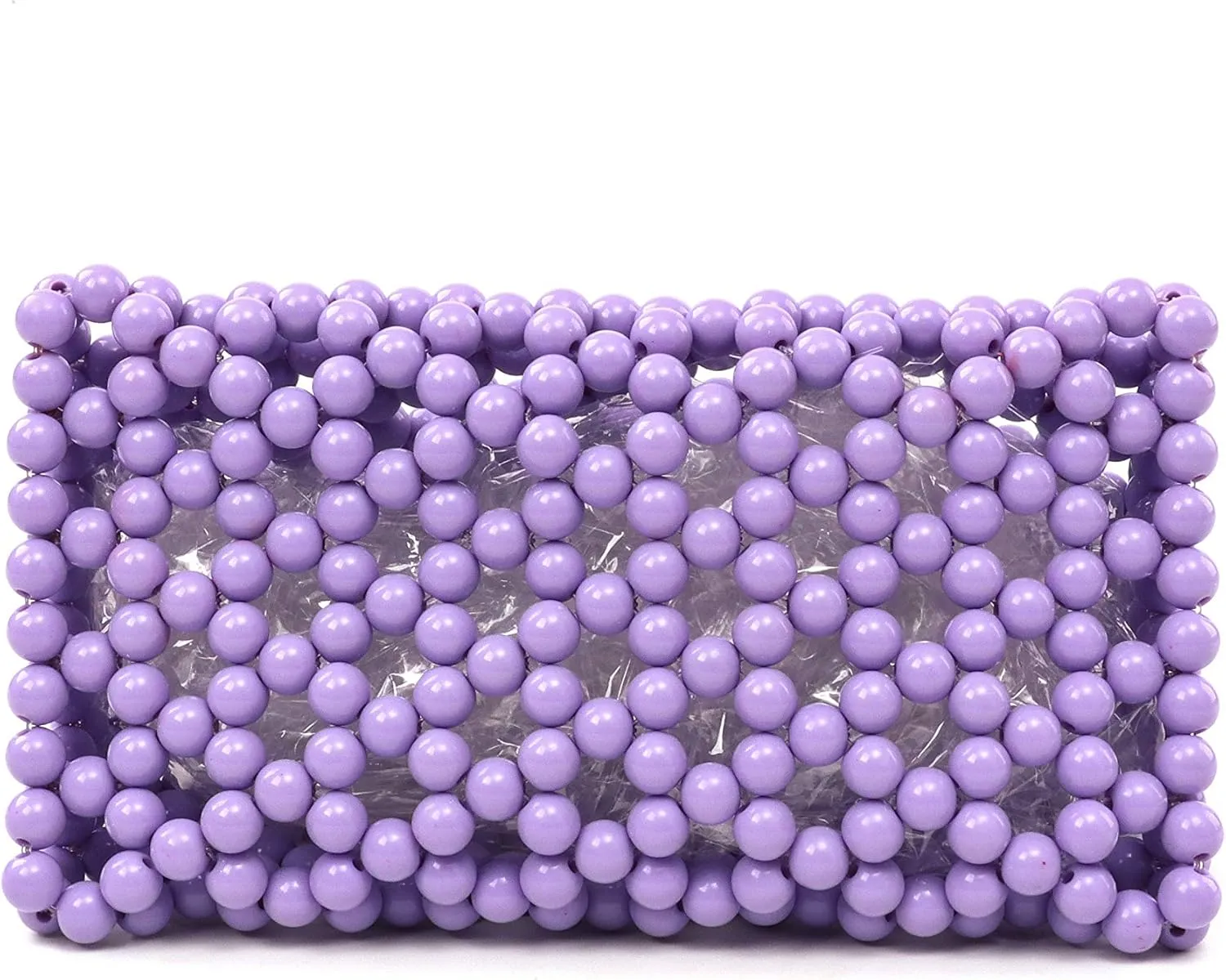 YUSHINY Candy Color Acrylic Beaded Hollow Handbag Evening Clutch Triangle Bags for Wedding Party